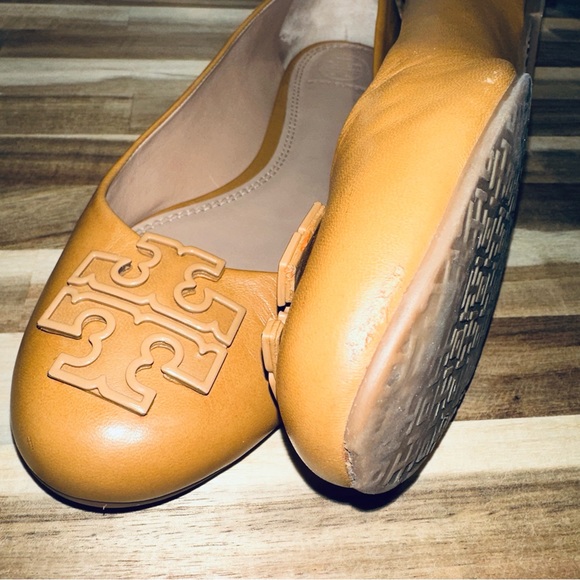 Tory Burch Lowell 2 Ballet Flats Mestico Blonde Leather, Size 9 - Picture 7 of 13